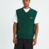 Cable Knit Vest Emerald Green