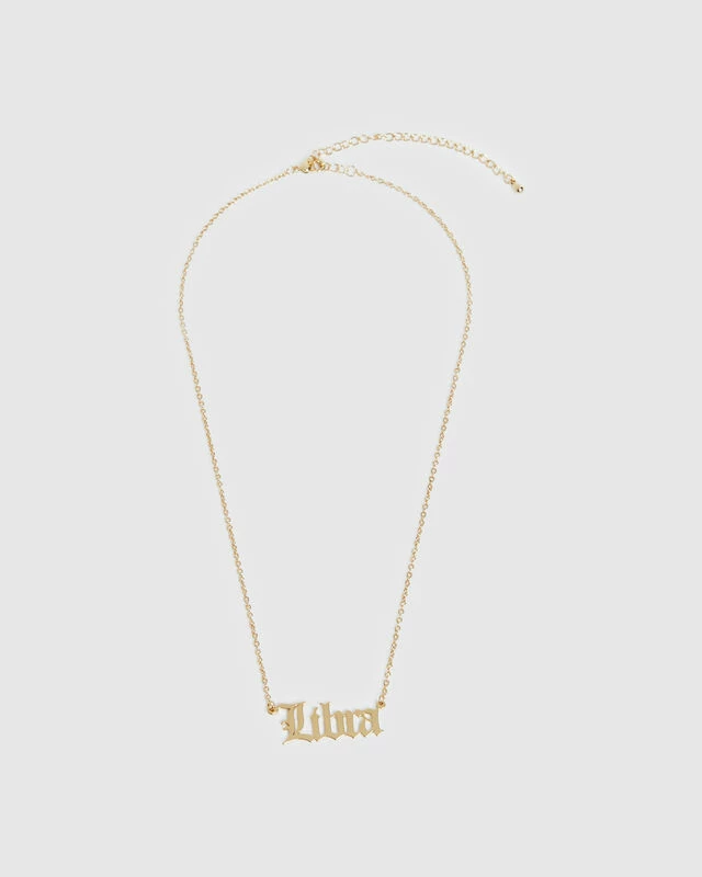 14k Gold Libra Star Sign Necklace 3 14k Gold Libra Star Sign Necklace