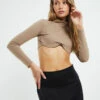 Jennifer Underwire Crop Top Mocha Brown -Insight Shop 1 36755