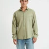 Grover Long Sleeve Linen Shirt Moss -Insight Shop 1 3774