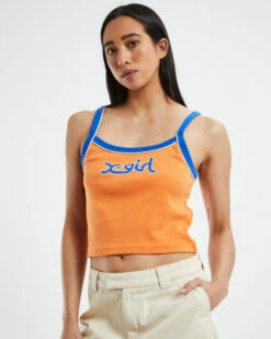 Mills Outline Singlet Orange