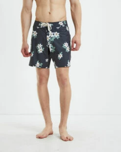 Rhythm Bloom 17" Trunk Boardshorts Black