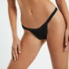 Rib Fixed Skimpy Bikini Bottoms Black -Insight Shop 1 40786