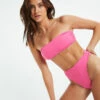 Bandeau Bikini Top Peony Pink