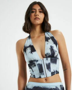 Vesper Mesh Halter Corset Assorted