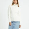 Amina Tie Back Boxy Knit Jumper White -Insight Shop 1 44335