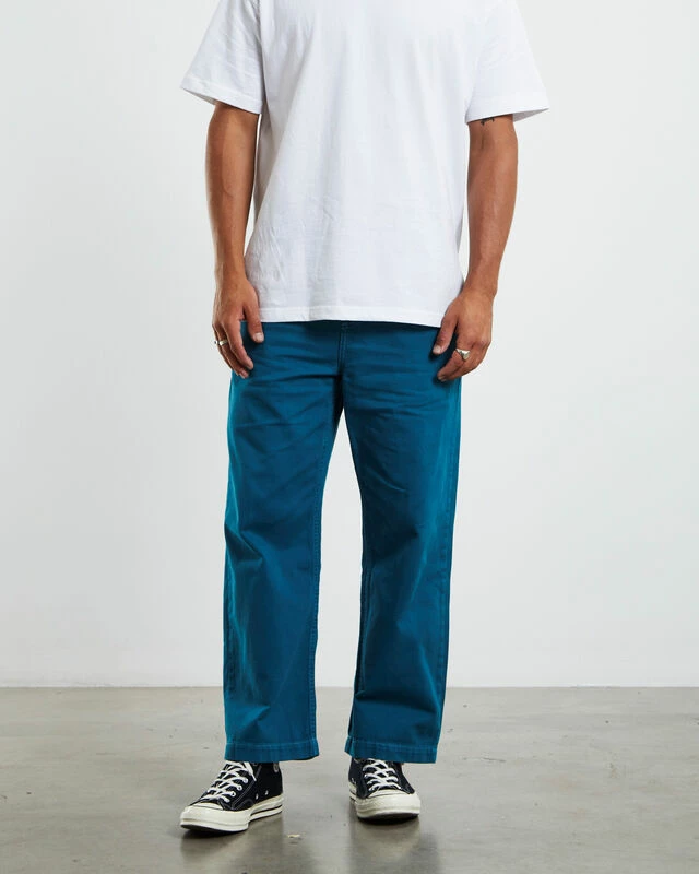 Afends Pablo Loose Pants Azure Blue 3 Afends Pablo Loose Pants Azure Blue