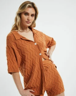 Alexis Shirt Caramel Brown