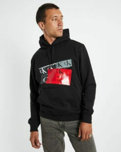 Calvin Klein Disrupted CK Box Urban Hoodie Black