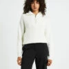 Ezra Half Zip Knit Pull Over Jumper Off White -Insight Shop 1 45732
