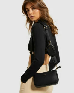 Phoenix Bag Black Pebble/Gold