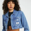Calvin Klein Extreme Cropped 90s Denim Jacket Blue 1 Calvin Klein Extreme Cropped 90s Denim Jacket Blue -Insight Shop 1 46274