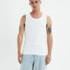 Rib Singlet White -Insight Shop 1 47064
