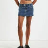 Trinity Low Rise Denim Mini Skirt Blue -Insight Shop 1 47433