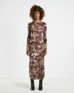 Stammy Cut Out Midi Dress Acid Wash Multi