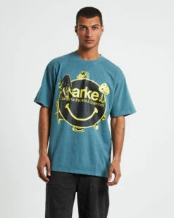 MARKET Smiley Arts & Sciences T-shirt Sage Green