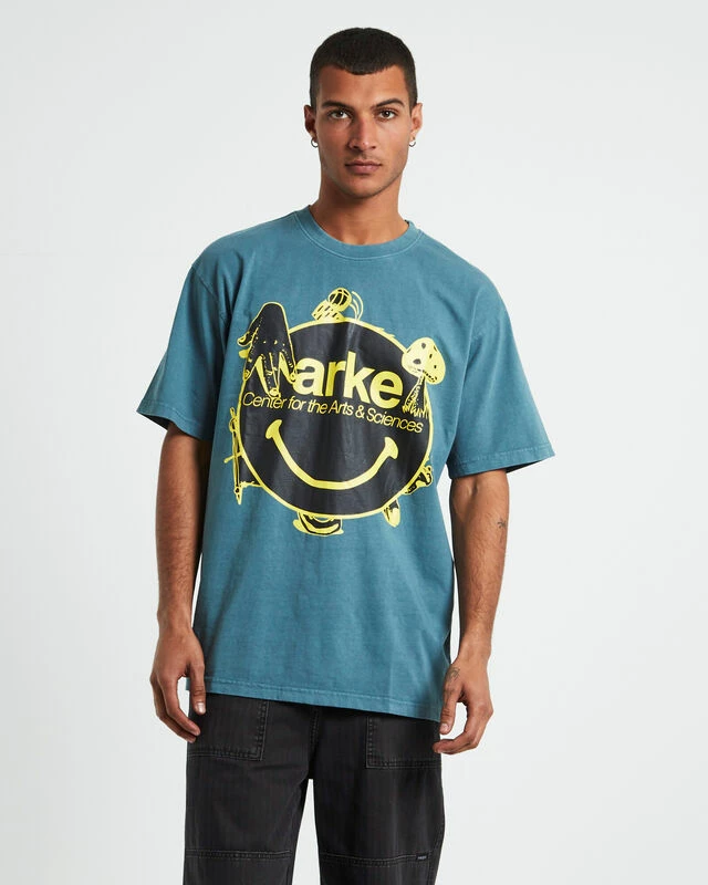 MARKET Smiley Arts & Sciences T-shirt Sage Green 3 MARKET Smiley Arts & Sciences T-shirt Sage Green