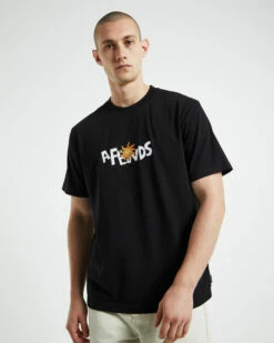 Afends Sunshine Recycled Retro Fit Short Sleeve T-Shirt Black
