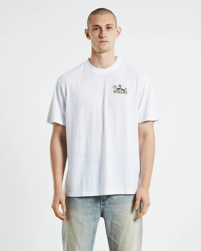 Afends Caterpillar Hemp Retro Short Sleeve T-Shirt White 3 Afends Caterpillar Hemp Retro Short Sleeve T-Shirt White