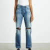 Dr. Denim Beth Drift Mid Knee Gash Jeans Blue