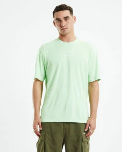 Afends Horizon Hemp Retro Fit T-Shirt Lime Green