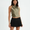 Ataina Satin Top Dark Olive -Insight Shop 1 49177