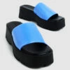 Freya Flatform Slides Azure Blue/Black -Insight Shop 1 49886