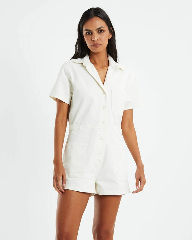 Insight Ayden Workwear Shorts Boilersuit Ecru 3 Insight Ayden Workwear Shorts Boilersuit Ecru