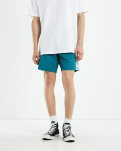 Rhythm Side Stripe Trunk 16.5" Boardshorts Teal