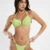 Insight Morgan Upside Down Bikini Lurex Green