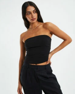Bronte Longline Tube Top Black