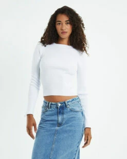 Luxe Knitted Long Sleeve White