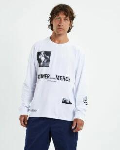 Ruptured Long Sleeve T-Shirt White