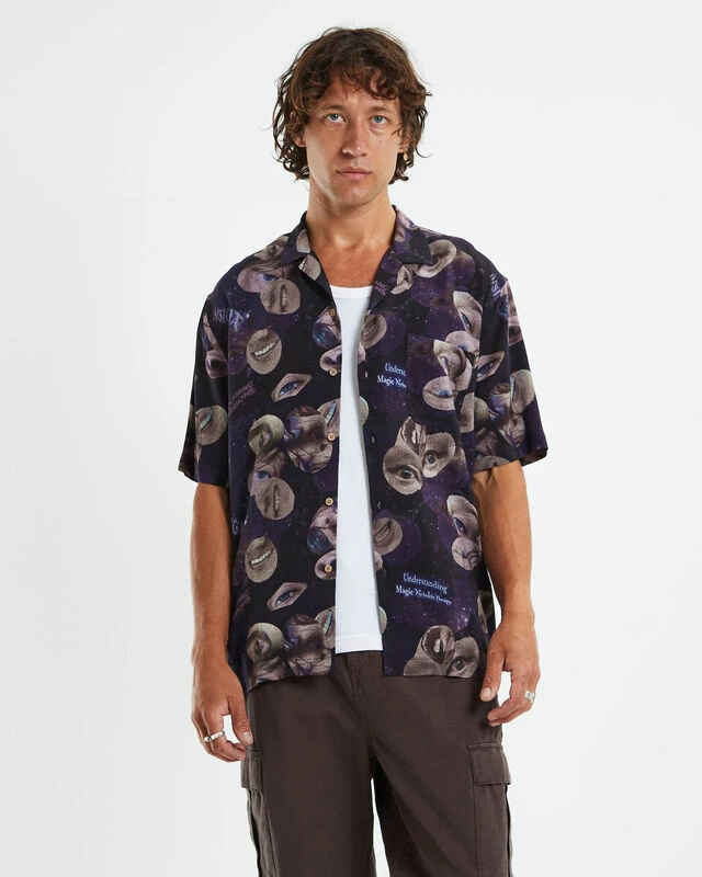 Insight Two Faced Short Sleeve Resort Shirt Black 3 Insight Two Faced Short Sleeve Resort Shirt Black