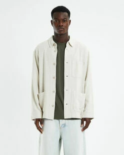 Wilson Textured Chore Jacket Dune White