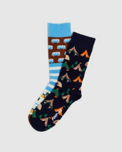 Camping Socks 2 Pack Assorted