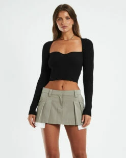 Avalon Knit Top Black