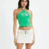 Insight Delphi Puff Halter Neck Tank Top Green -Insight Shop 1 57259