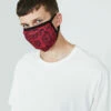 Fitted Paisley Face Mask Black Red -Insight Shop 1 5733