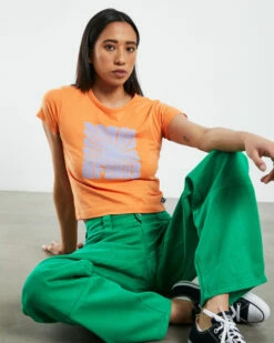 Afends Recycled Baby Tee Tangerine Orange