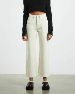 Clover Straight Leg Jeans Cream