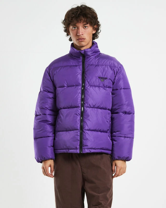 Burnside 90's Puffer Jacket Grape 3 Burnside 90's Puffer Jacket Grape