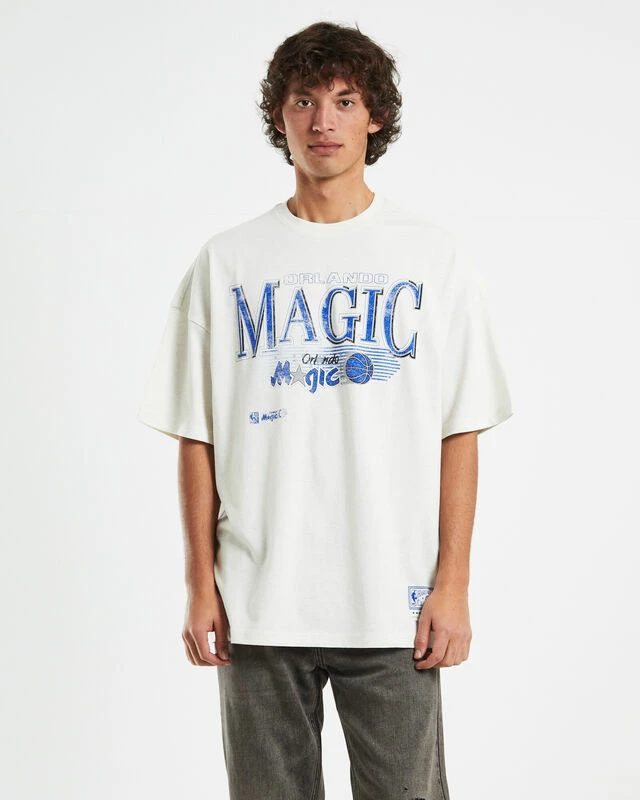 Mitchell & Ness Underscore Oversized T-shirt Orlando Magic White Marle 3 Mitchell & Ness Underscore Oversized T-shirt Orlando Magic White Marle