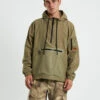 Quarter Zip Hoodie Anorak Fatigue Green -Insight Shop 1 58788