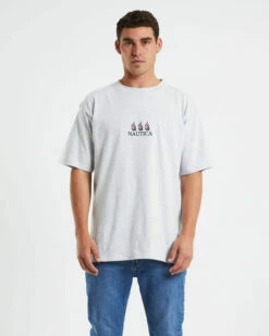 Nautica Lando Short Sleeve T-Shirt In Ice Marle Grey