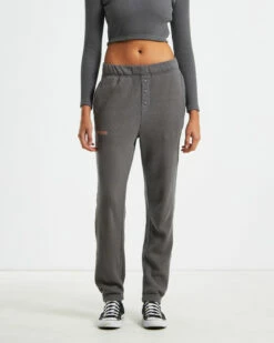 Afends Recycled Waffle Track Pants Steel Grey