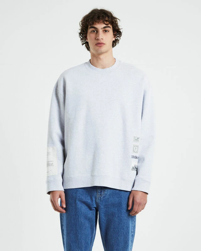 Lucid Crewneck Jumper Frost In Marle Grey 3 Lucid Crewneck Jumper Frost In Marle Grey