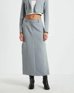 Myla Tailored Pencil Skirt Dove Grey