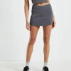 Insight Echo Rib Mini Skirt In Charcoal -Insight Shop 1 61942