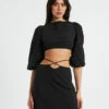 Poppy Tie Back Top In Black 1 Poppy Tie Back Top In Black -Insight Shop 1 62010